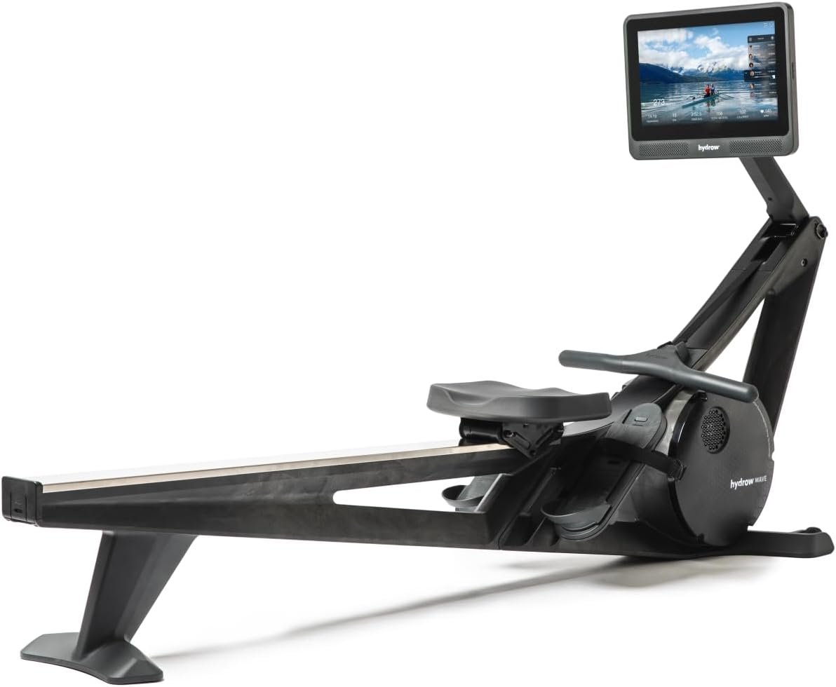 Hydrow Wave Rowing Machine with 16″ HD Touchscreen & Speakers – Foldable | Live Home Workouts, Subscription Required