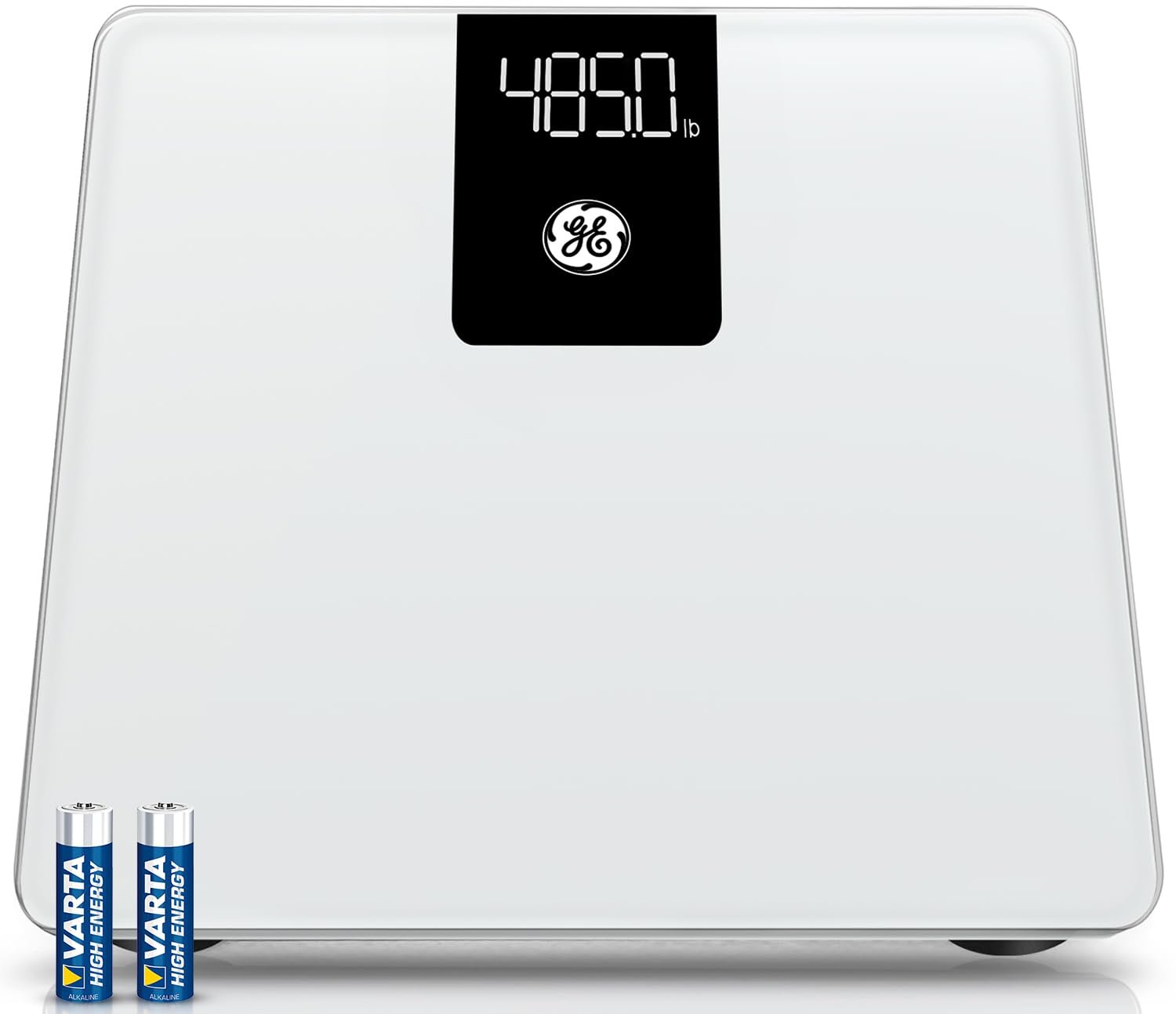 GE Bathroom Scale for Body Weight, Digital Weight Scales 500lbs Heavy Duty | High Capacity Body Measuring Device, High Accurate, White, BMI