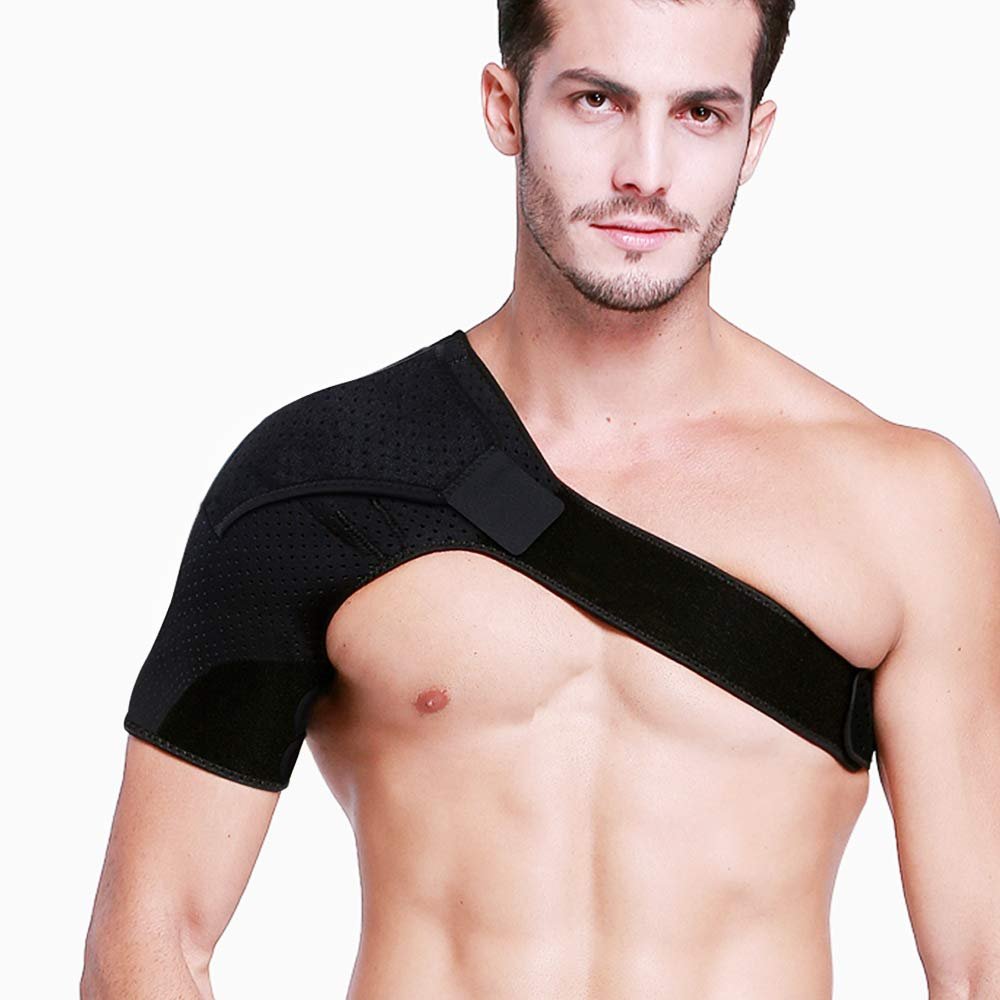 HUEGLO Shoulder Brace Men&Women Rotator Cuff Support for Pain Relief,Right | Adjustable Shoulder Compression Sleeve for Torn Rotator Cuff,Dislocated,AC Joint Pain Relief,arthritis,Tendonitis,one size