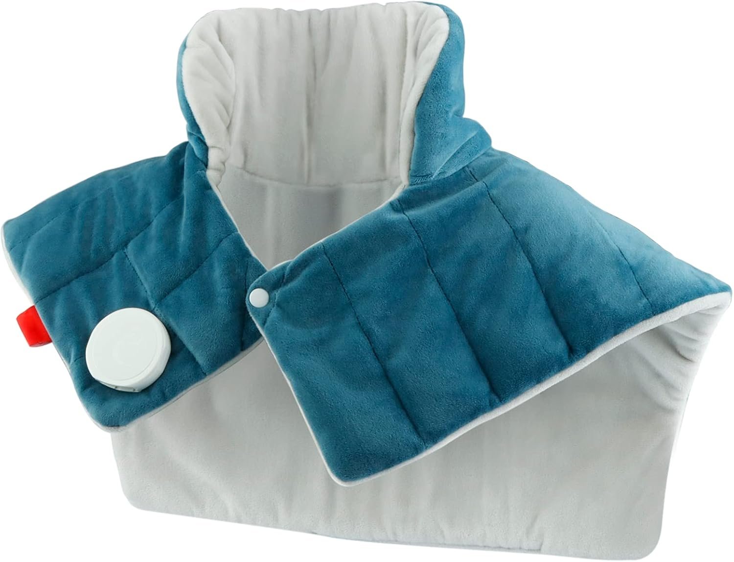 Comfytemp Heating Pad for Neck Shoulders Back, 2.6 Ib Weighted Heating Pad | Electric Large Heating Pad, FSA Eligible HSA, Birthday Gifts for Women Men, 9 Heat Setting, 11 Timers, Machine Washable, Blue