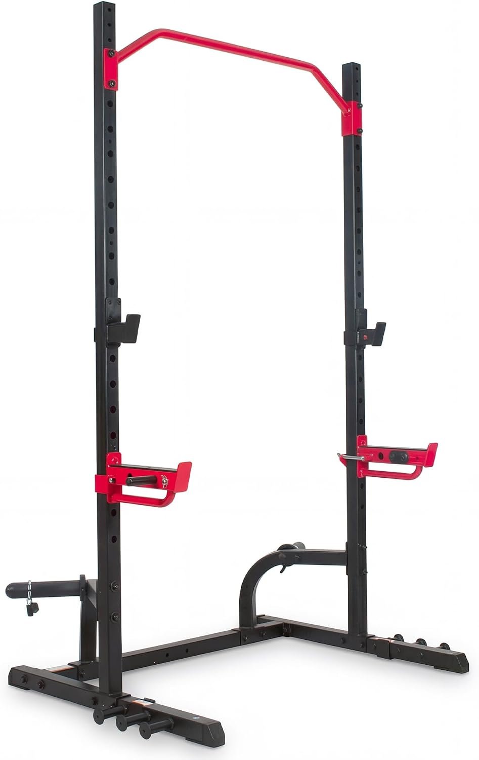 Sunny Health & Fitness Multifunctional Strength Training Home Gym – Complete Workout Equipment with Training Attachments, Optional Squat Stand, Power Rack Cage, Adjustable Incline Bench