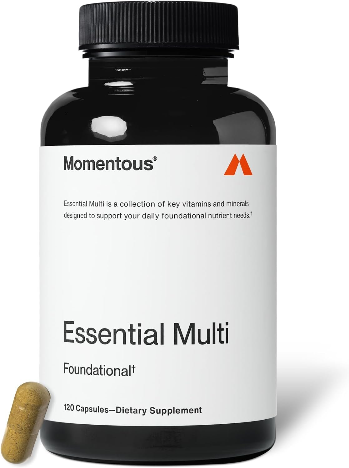 Momentous Essential Multivitamin for Women & Men, Complete Mineral Complex | Supports Energy, Immune Health, & Wellness, NSF Certified for Sport, Non-GMO & Gluten-Free (30 Servings)