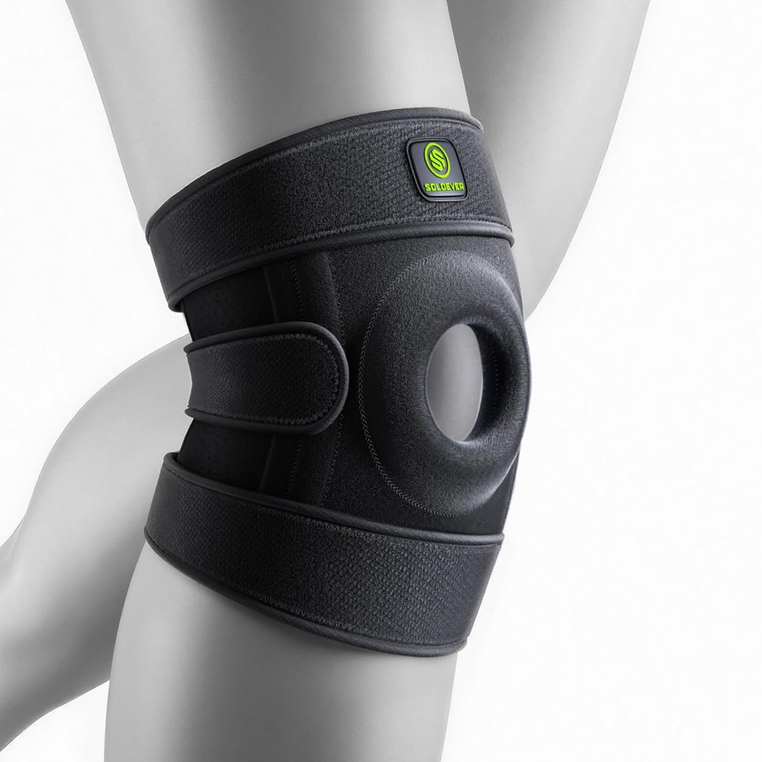 Plus Size Knee Brace with Side Stabilizers & Patella Gel Pads for Men & Women, Adjustable Knee Support for Knee Pain, Injury Recovery, Maximum Support for Running, Sports & Joint Pain Relief, XL