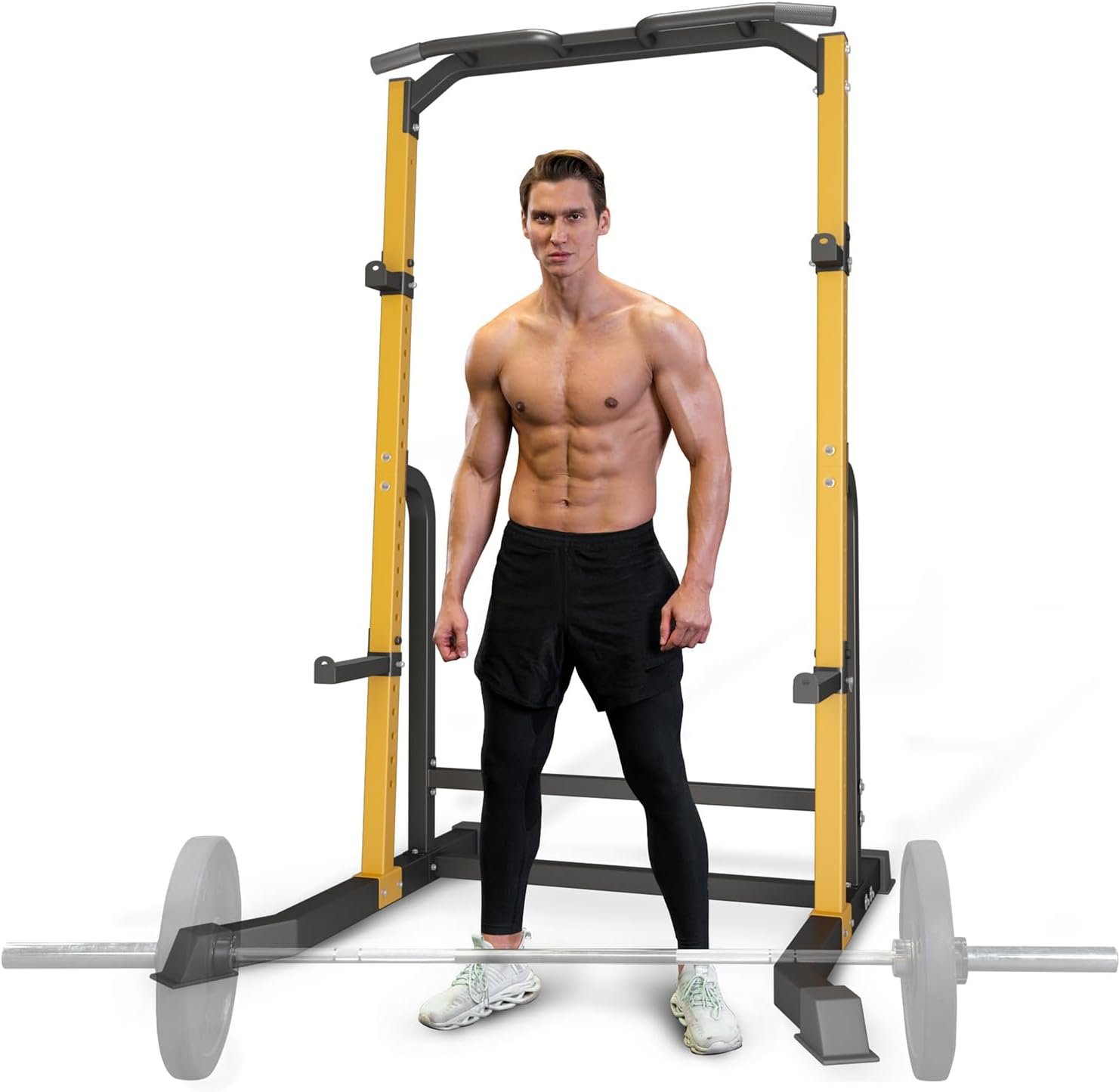 ZENOVA Squat Rack Power Rack Home Gym Equipment Pull Up Rack Squat Stand for Weightlifting, Suitable for 6FT,7FT Barbell 800LBS Weight Capacity