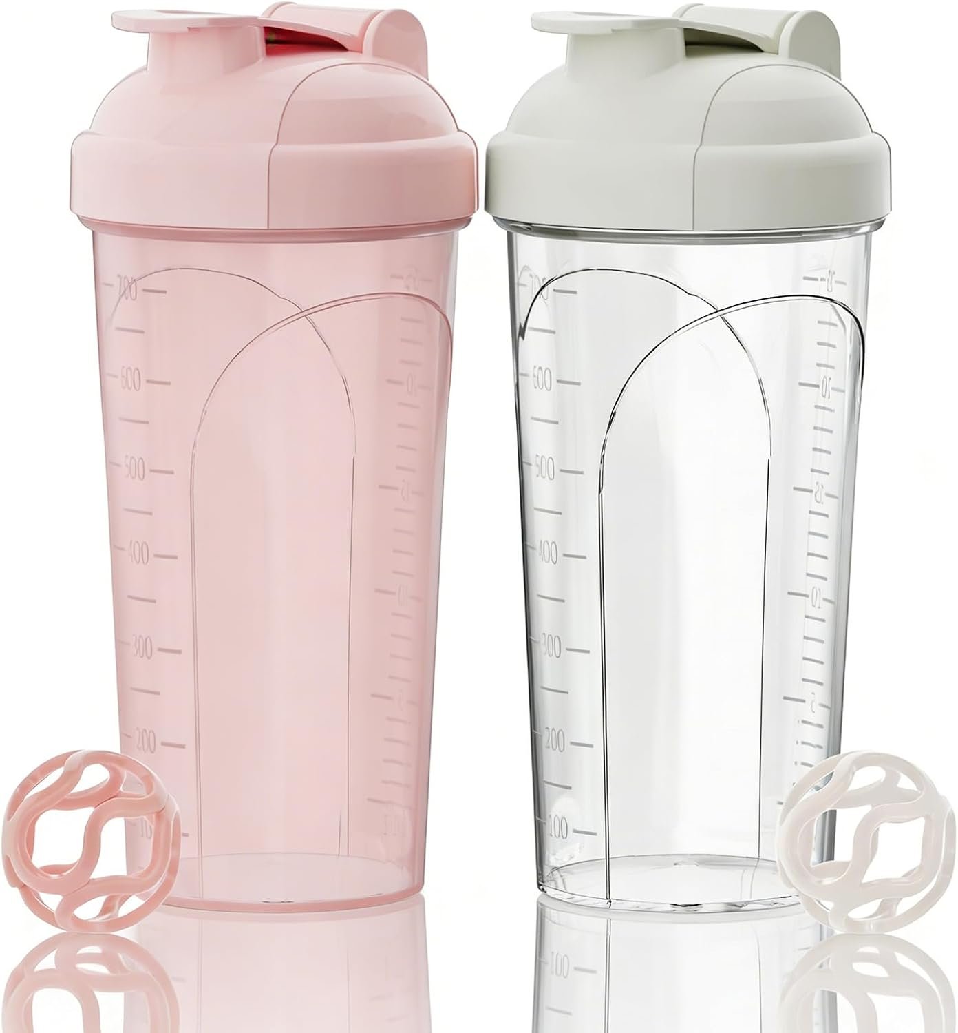 2 Pack 28oz Protein Shaker Bottles,Leakproof BPA Free Gym Mix Cups | Tritan mixing ball for lump-free shakes; ml/oz scale, dishwasher safe for gym, travel & office daily hydration