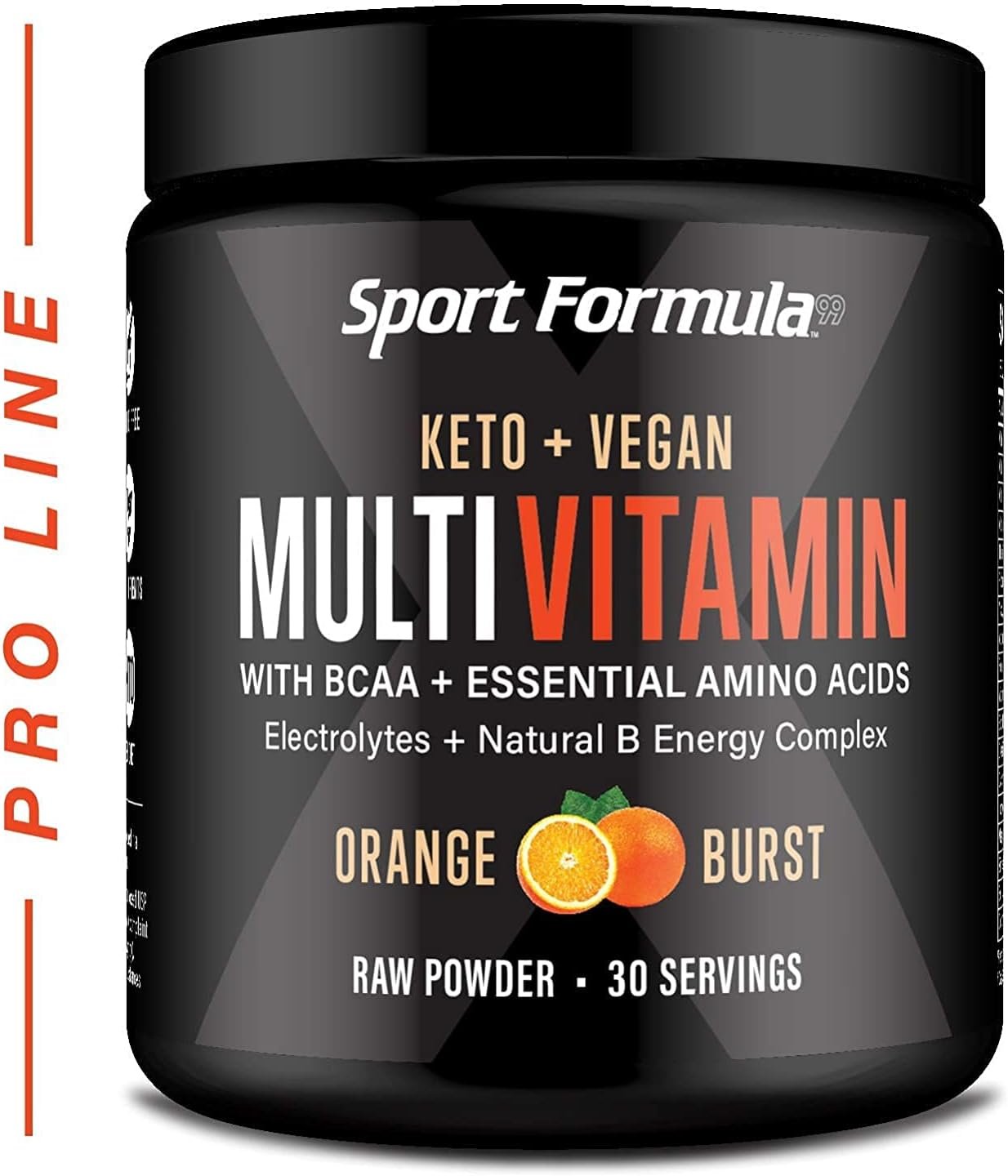 Multivitamin Powder – Keto Drink Mix for Men Women BCAA Amino Acids Won’t Upset Your Stomach – Keto Vegan Multivitamin with Electrolytes Super B Complex Digestive Enzyme (Orange Burst)