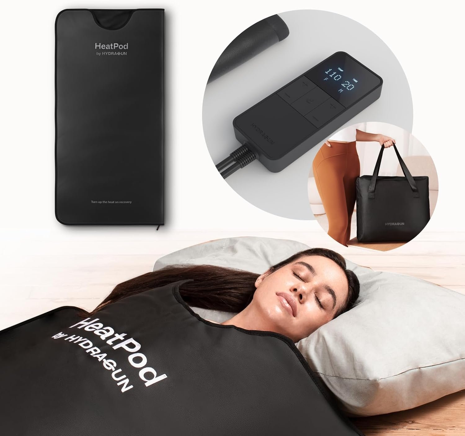 HYDRAGUN HeatPod Infrared Sauna Blanket for Well-Being and Detox – Relax Your Body & Mind – Personal Sauna, Portable Sauna for Home