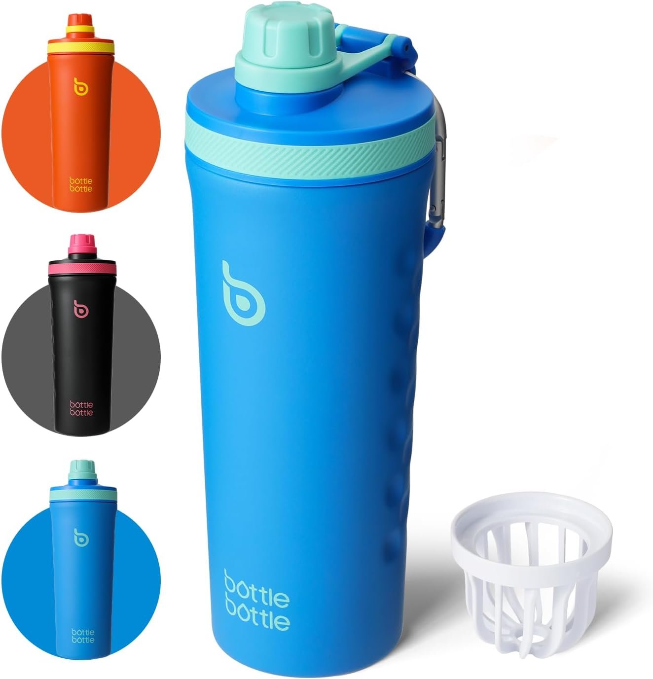 BOTTLE BOTTLE 26 oz Insulated Shaker Bottle Insulated Water Bottle for Men and Women Protein Shaker for Gym Water Cup dark blue | Insulated Water Bottle for Men and Women for Gym Pre Workout Metal Water Cup