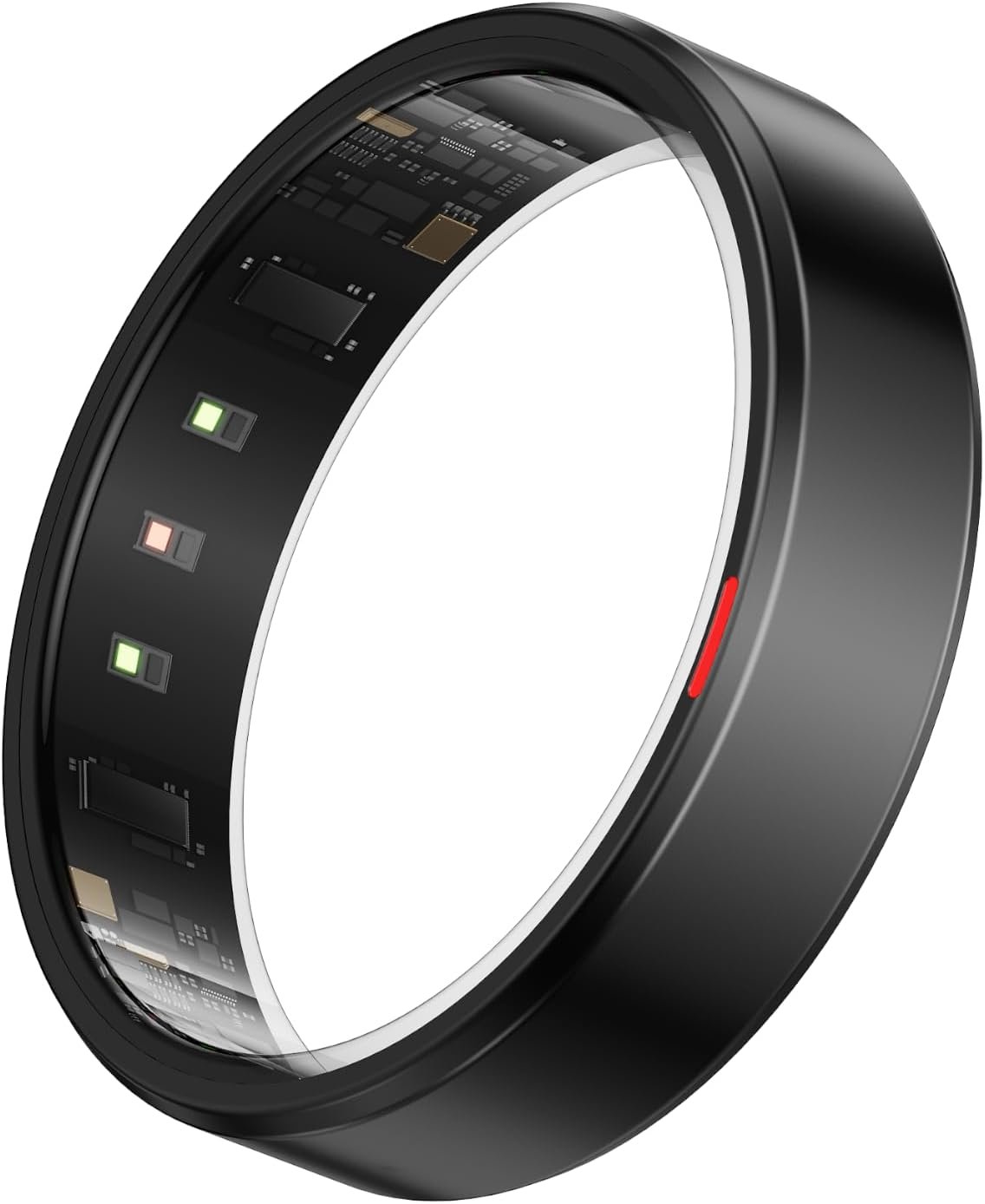 POBOVi Gen 2 Titanium Smart Ring for Women & Men, Sleep & Heart Rate Tracker, No Subscription, Size Before You Buy (Black,9)