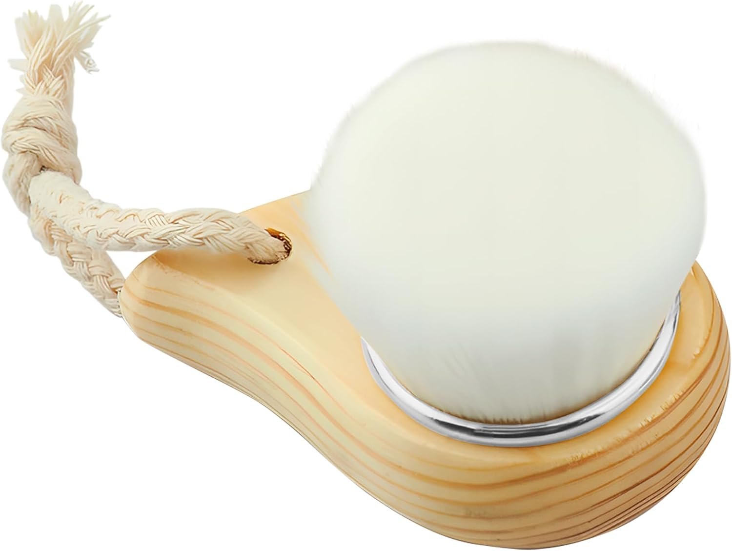 Soft Bristle Facial Cleansing Brush for Deep Pore Cleaning, Travel-Friendly Face Beauty Brush with Ergonomic Handle, Brown