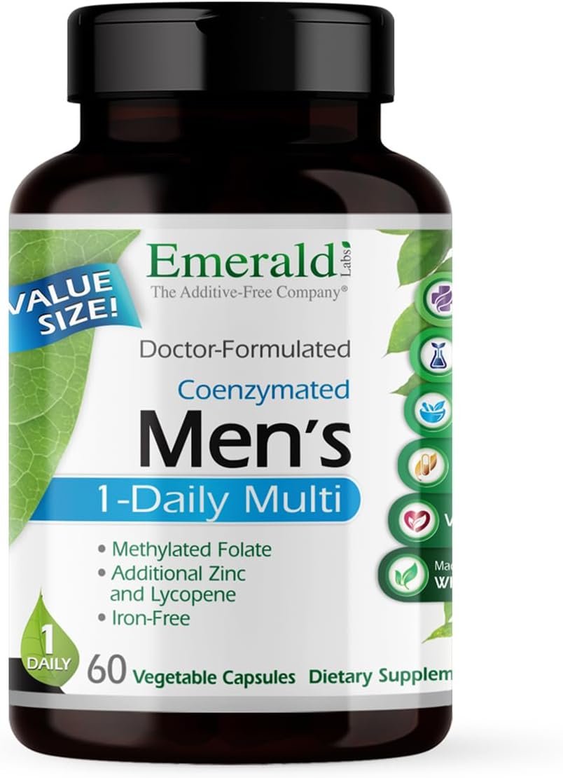 EMERALD LABS Men’s 1-Daily Multi, 60 Capsules