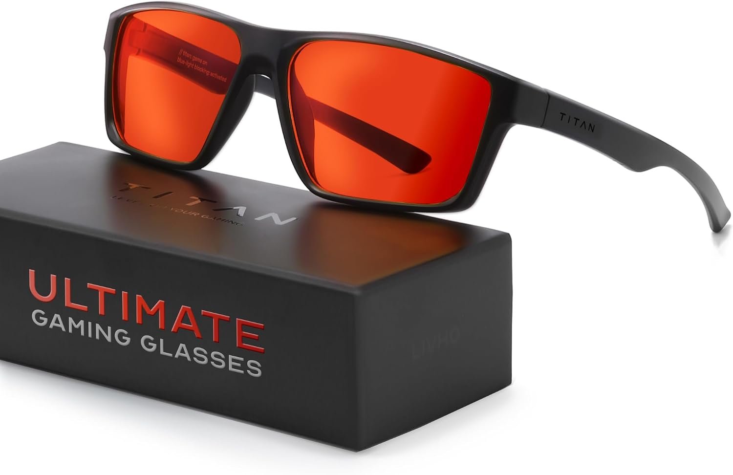 Titan Gaming Glasses, Blue Light Blocking, Night Driving Glasses for Men, Computer Protection, Gift for Gamers