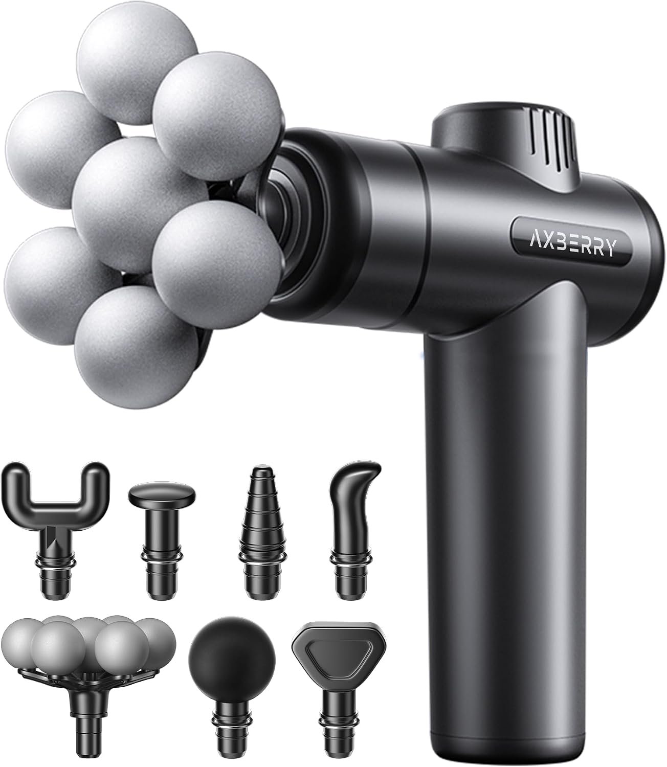 AxBerry Massage Gun Deep Tissue, Body Massager, Percussion Massage Gun, Handheld Massage Gun for Back Shoulder Muscle Pain Relief, Portable Quiet Professional Muscle Gun Mini Massager