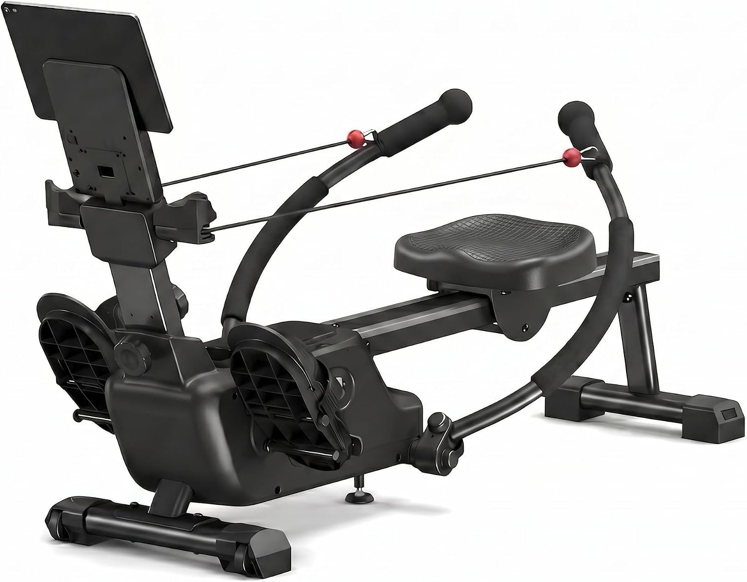 Magnetic Rowing Machine for Home, Sculls-Style 120° Arc Handles, 16-Level 80lbs Ultra-Quiet