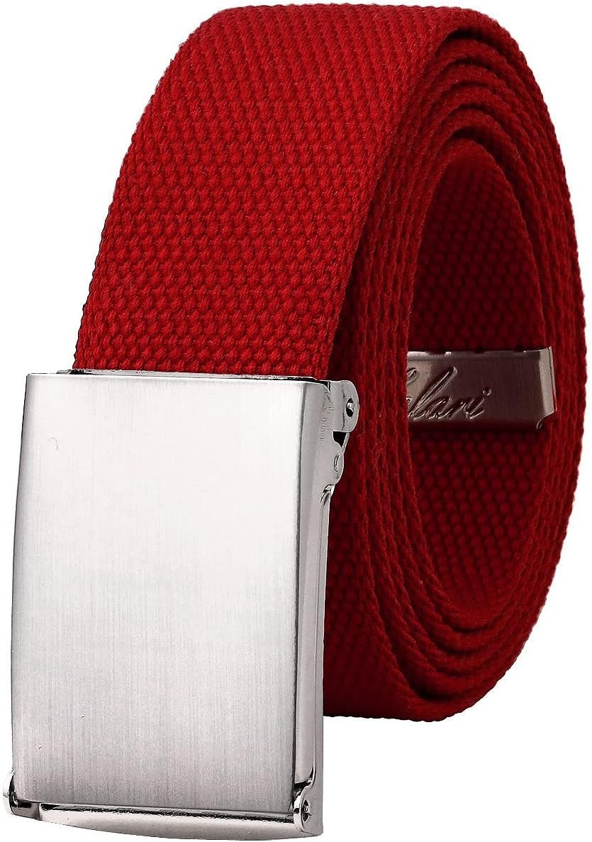 Falari Canvas Web Belt Fully Adjustable Cut to Fit Golf Belt Flip Top Buckle