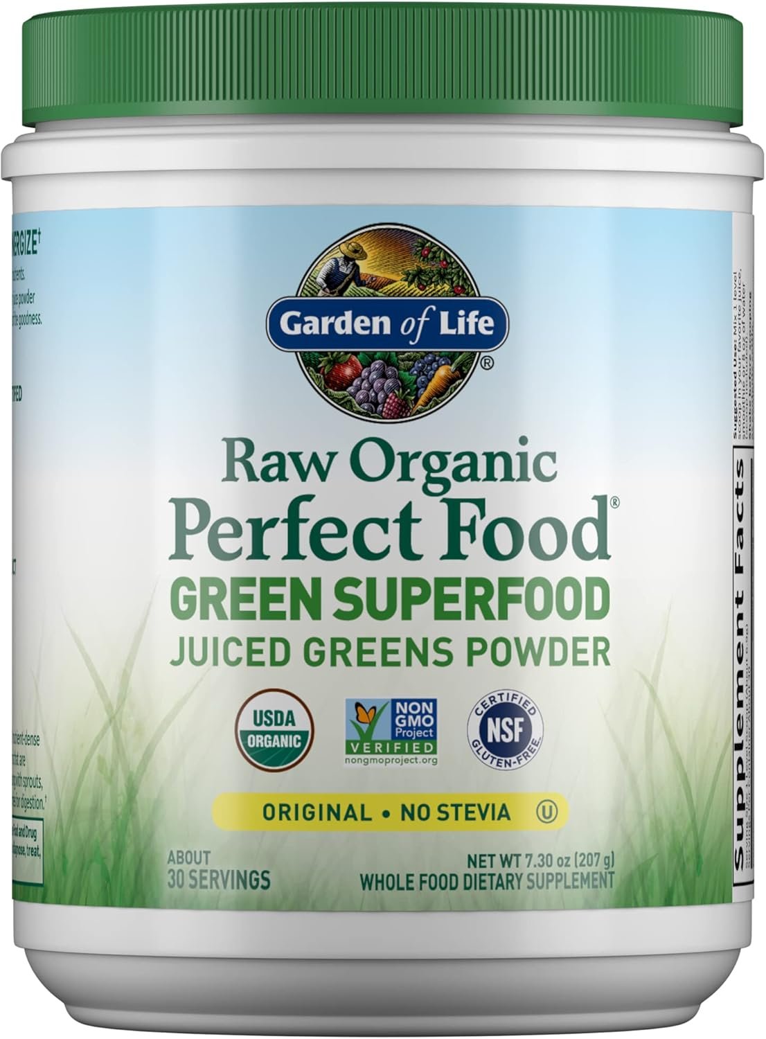Garden of Life RAW Organic Perfect Food Juiced Greens Powder, 30 Servings