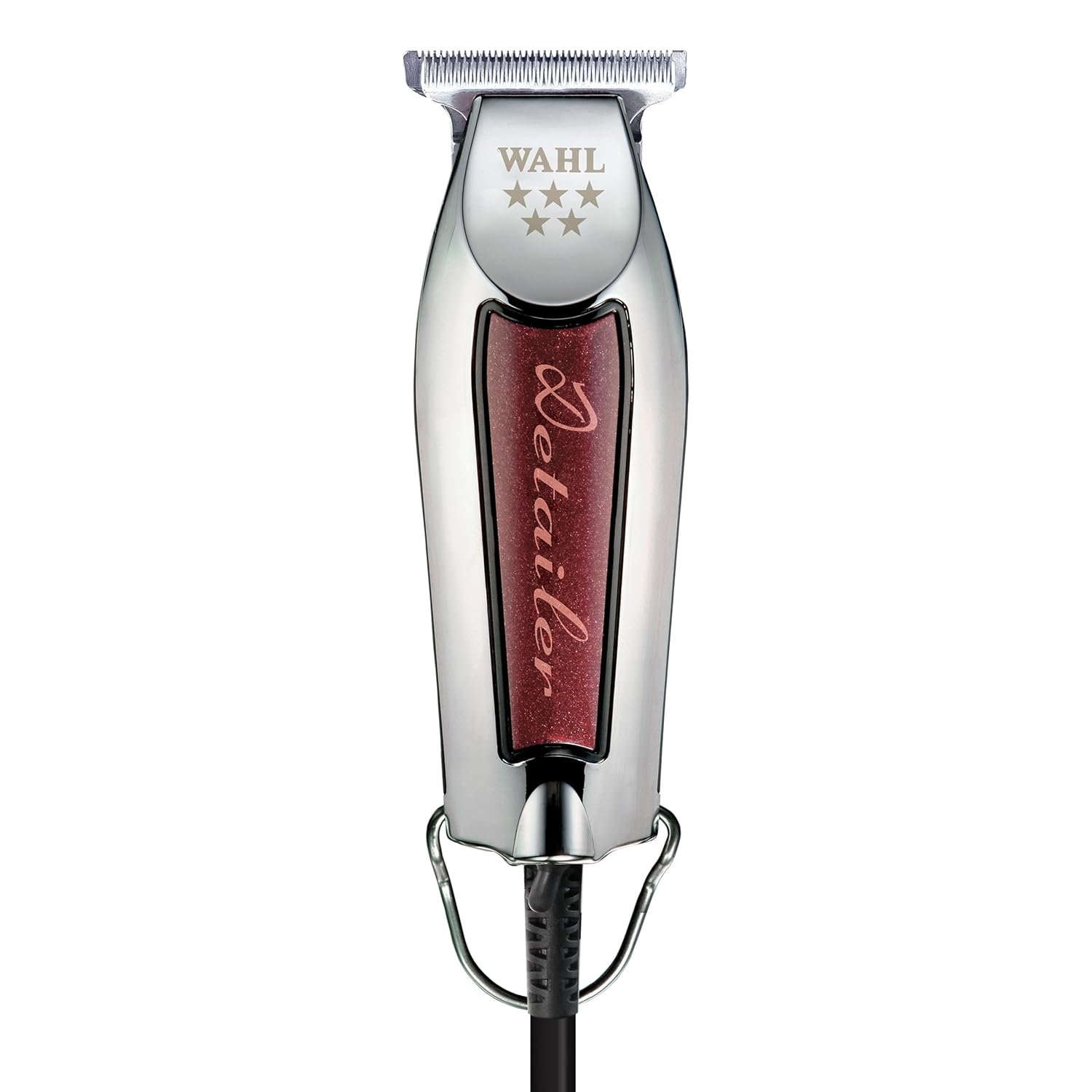 Wahl Professional Detailer Corded Trimmer, Adjustable T-Blade, Model 8081 | Rotary Motor, Full-Size Hair Clipper Power in a Palm-Size Tool for Lining & Artwork, Includes 3 Guides, Comb & Oil