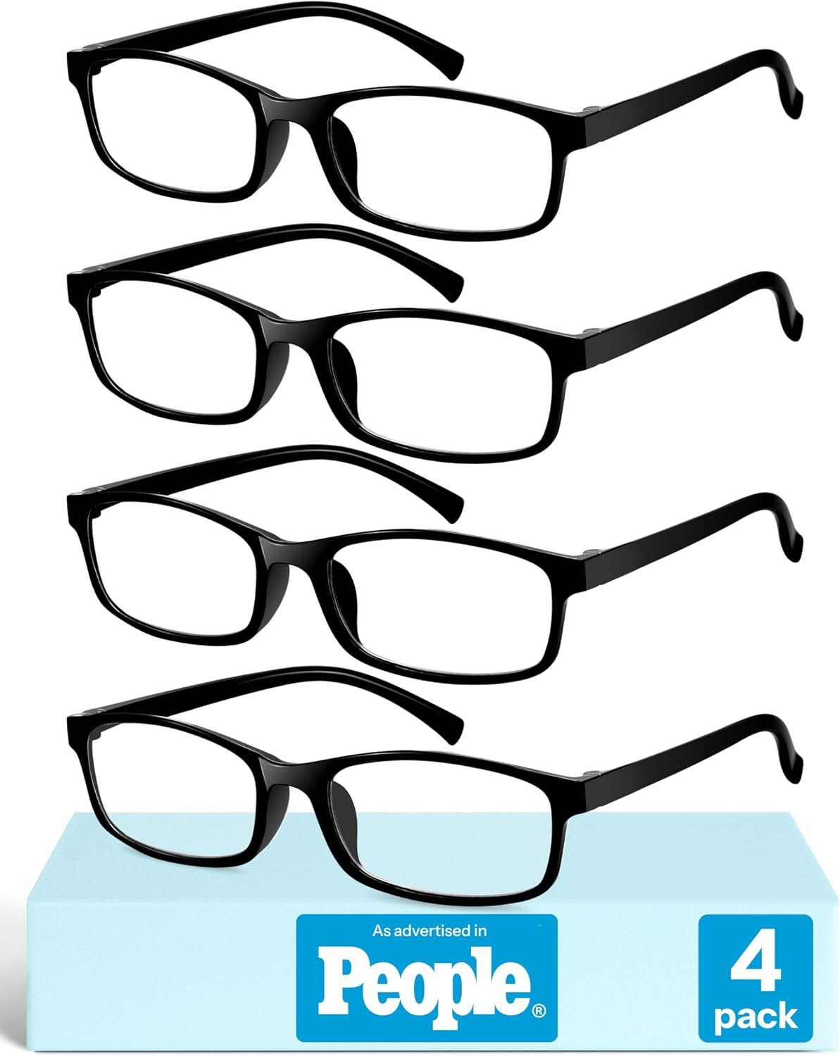 Gaoye +2.0 Reading Glasses Men – Blue Light Blocking Lenses, TR90 Frames, UV400 – Eyeglasses with Clear Vision
