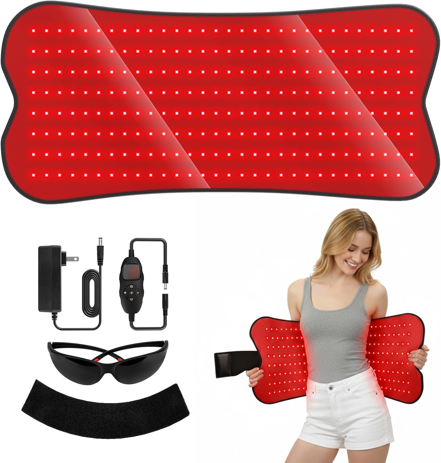 Red Light Therapy for Body 31.1″ x 14.2″ Red Light Therapy 240 LEDs W240 | Red Light Therapy Mat, 660nm & 850nm Near Infrared Light Wrap,29W High-Power Red light Therapy Pads,Gifts for Mom Women Men