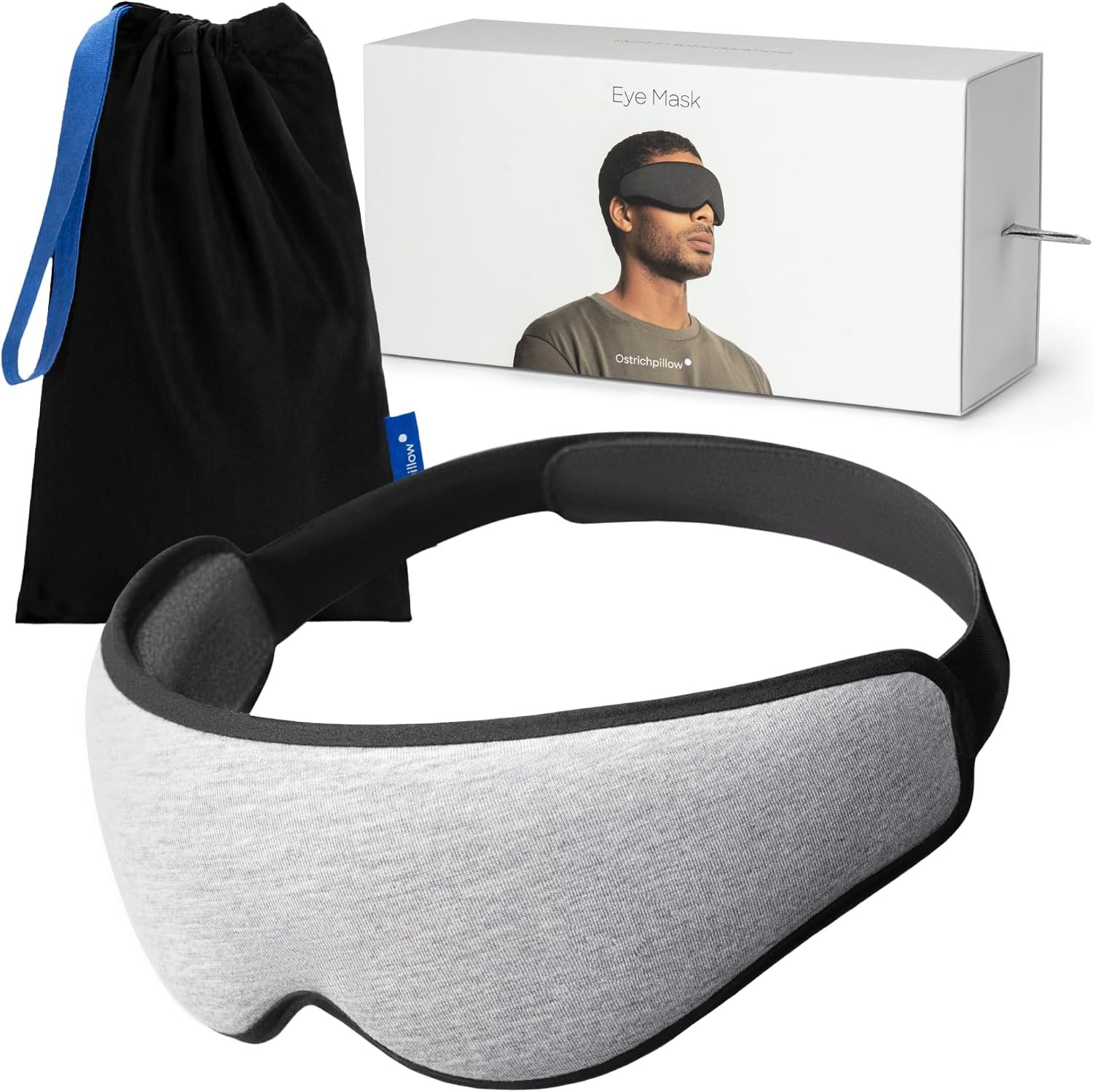 Ostrichpillow Eye Mask 3D Sleep Mask, 100% Blackout Pressure-Free, Washable