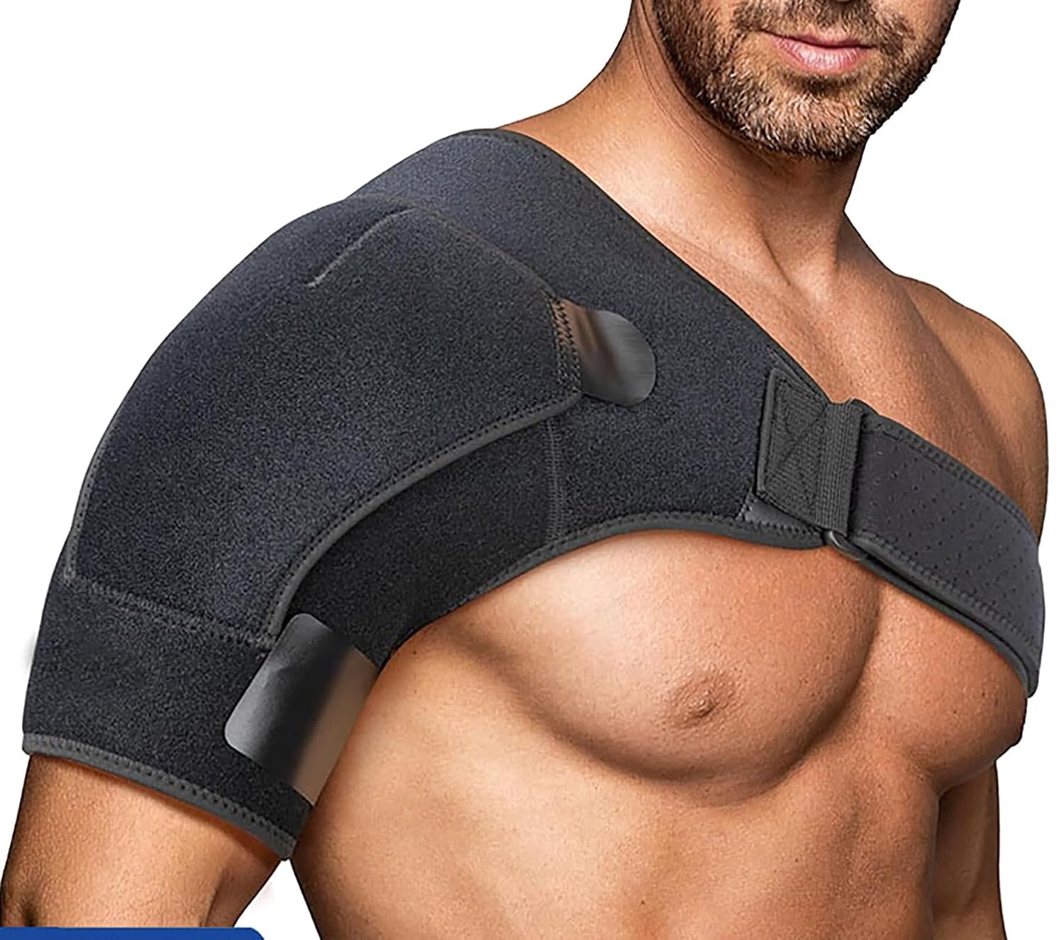 Shoulder Brace, Adjustable Small Size Shoulder Support for Men and Women Spoorts and Relife of Pain (Black) S