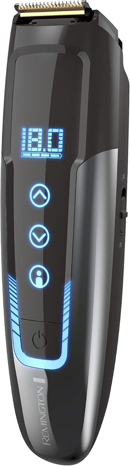 Remington MB4700 Smart Beard Trimmer with Memory Settings and Digital Touch Screen, Rechargeable for Cordless Use | Motorized Comb Adjusts in 0.1mm Increments, memory for 175 Length Settings, 50 Minutes Cordless Runtime