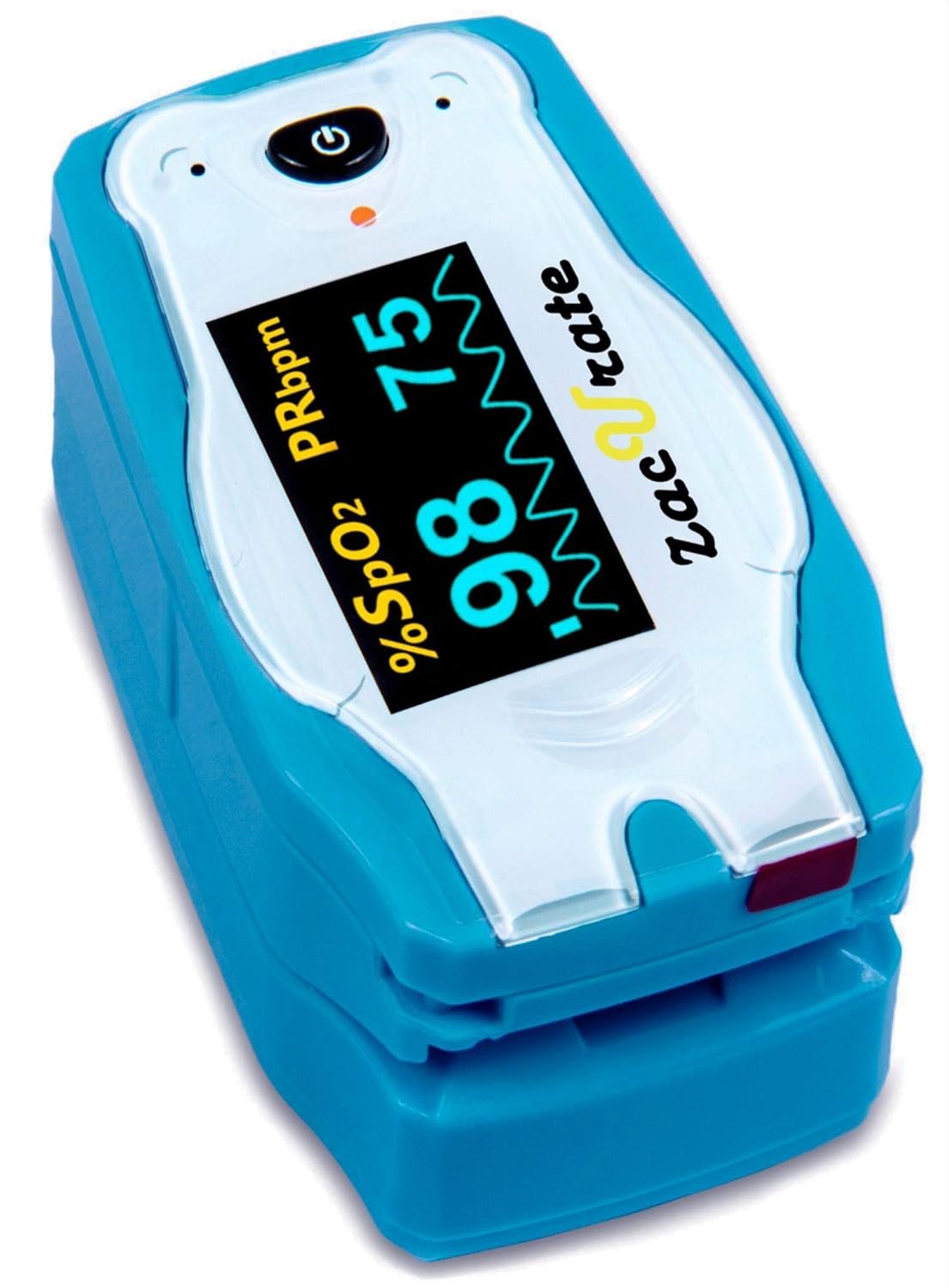 Zacurate Cute Digital Fingertip Pulse Oximeter for Small Finger Clip, SpO2 Blood Oxygen Saturation Monitor with OLED display – Animal theme