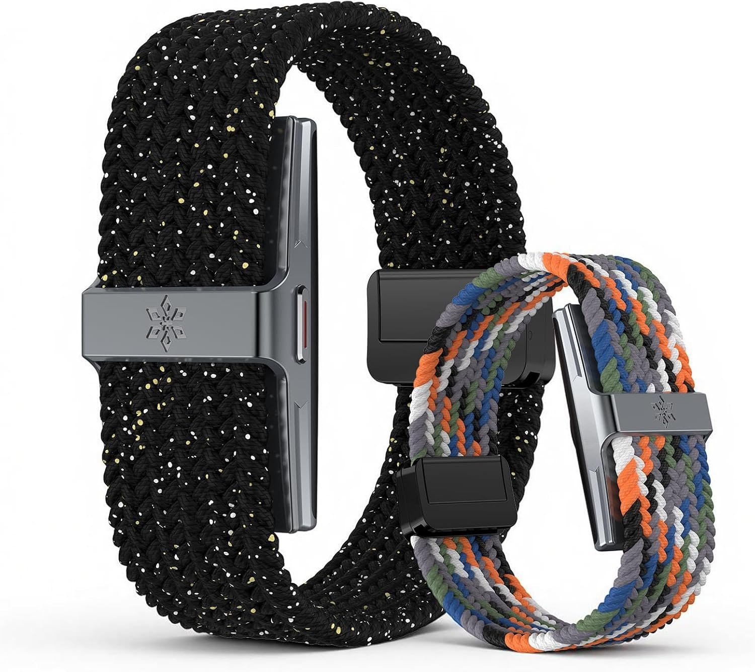 Screenless Fitness Tracker Heart Rate Sleep Monitor for iOS Android | IP68 Waterproof Activity Tracker with 2 Elastic Braided Bands, Long Battery Life, Step Counter and Auto Health Tracking