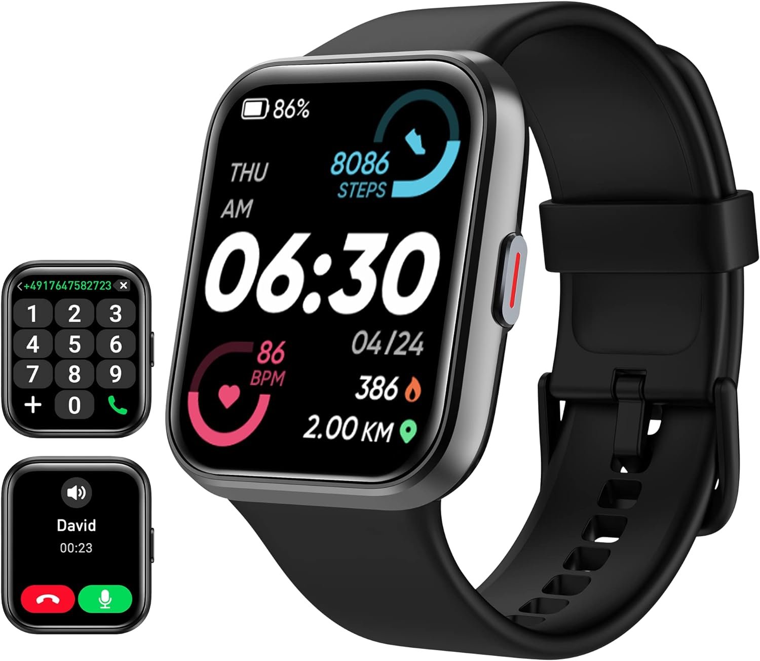 Tensky Smart Watch for Men/Women Android/iPhone/Samsung, Alexa Built-in, 1.8″ Touch Screen Fitness Tracker with Answer/Make Calls, 3ATM Waterproof Heart Rate/Sleep/SpO2 Monitor, 120+ Sport Modes