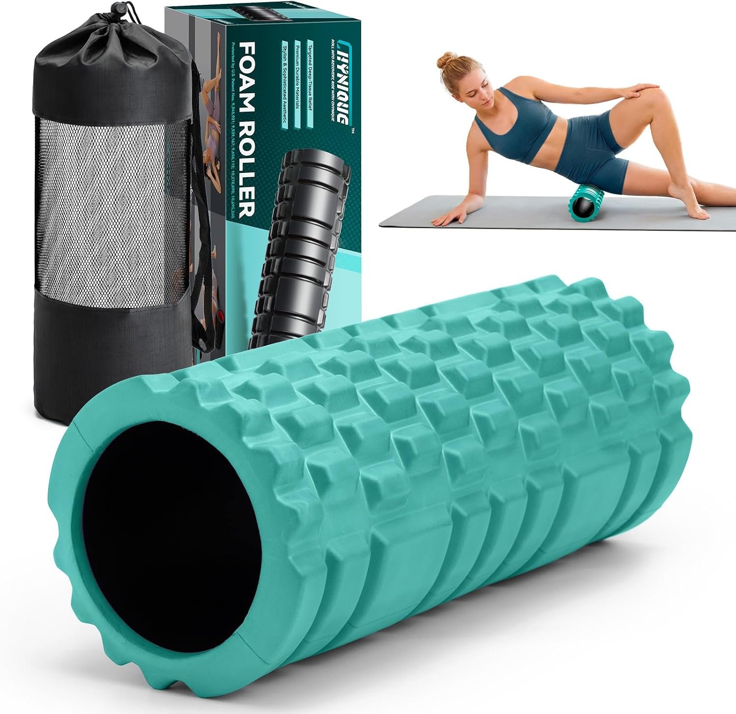 Foam Roller for Deep Tissue Massager High Density Massage Roller | Roller for Muscle Recovery, Relieves Tight, Sore Muscles & Kinks, Improves Mobility & Circulation – Targets Key Body Parts