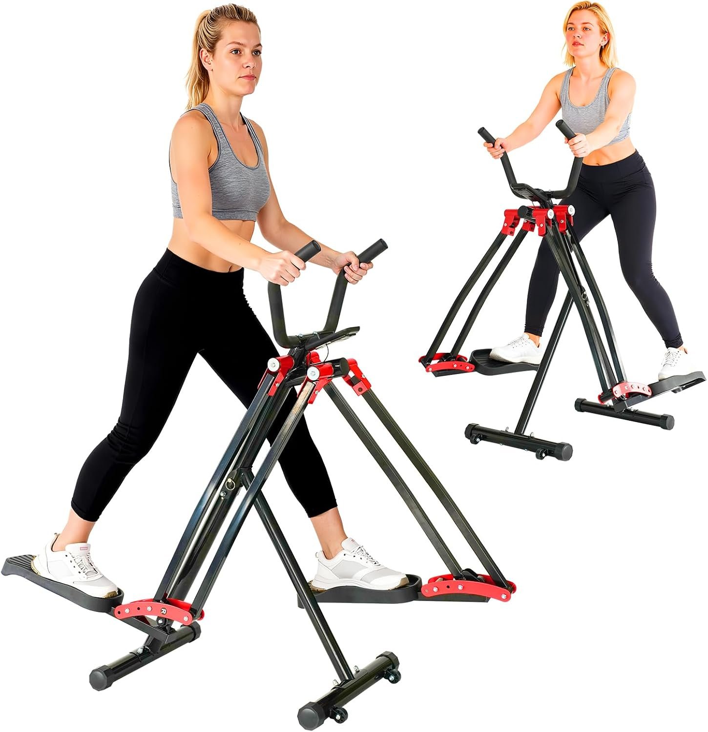 Air Walker Exercise Machine, HOWHAI Space Walker Elliptical Training for Home Gym, 30″ inch Stride Low-Impact Compact Glider Steppers for Men and Women Full-Body Cardio & Leg Stretch
