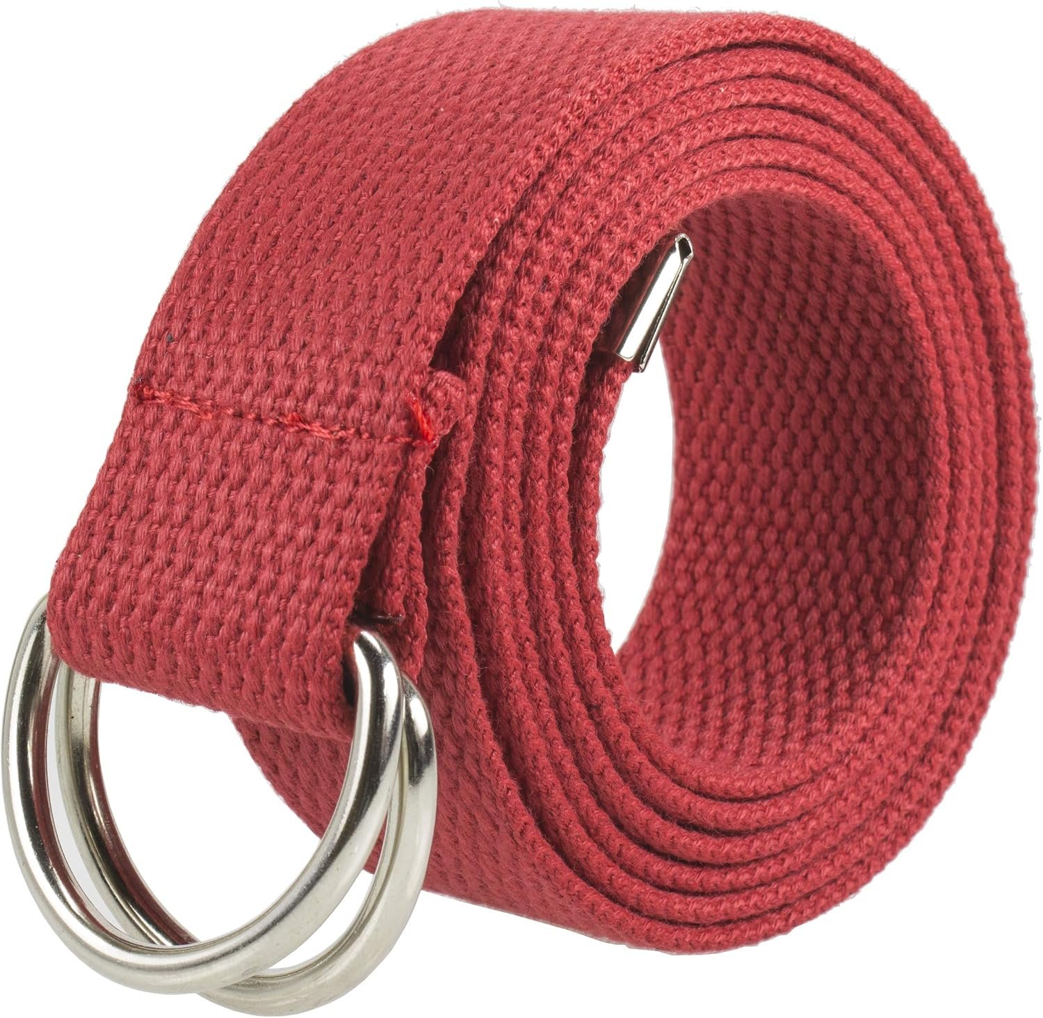 Gelante Canvas Web D Ring Belt Silver Buckle Military Style for men & women 1 or 3 pcs