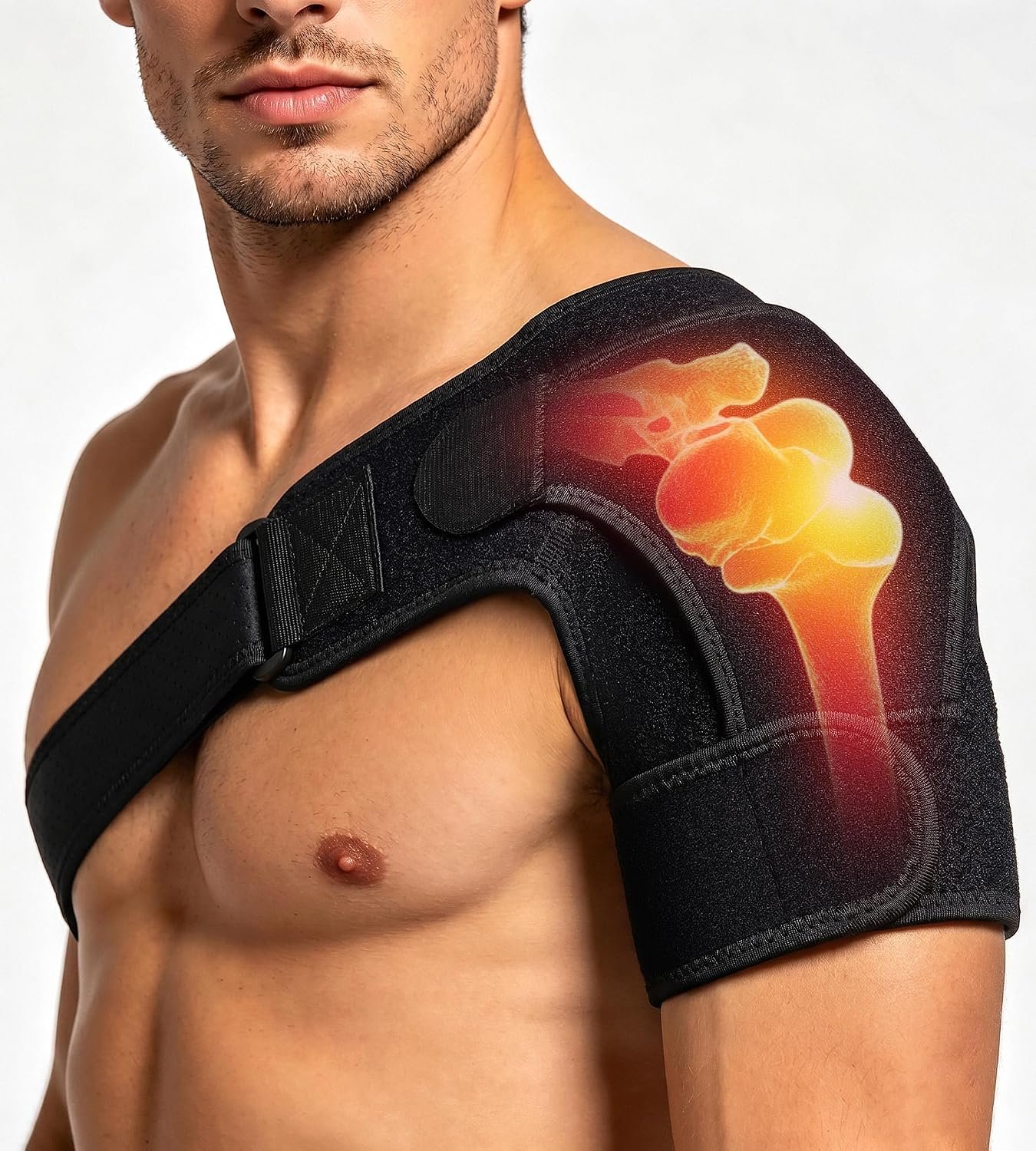 Shoulder Brace for Women Men, Rotator Cuff Support Brace for Pain Relief | Adjustable Shoulder Compression Brace for Sleeping, Labrum Tear Shoulder Support for AC Joint, Fit for Left/Right Arm, S/M