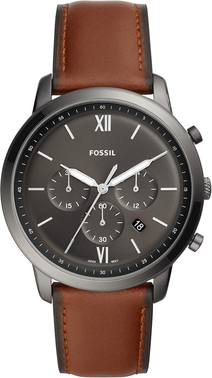 Fossil Men’s Watch, Neutra Quartz Stainless Steel Chronograph Watch for Men