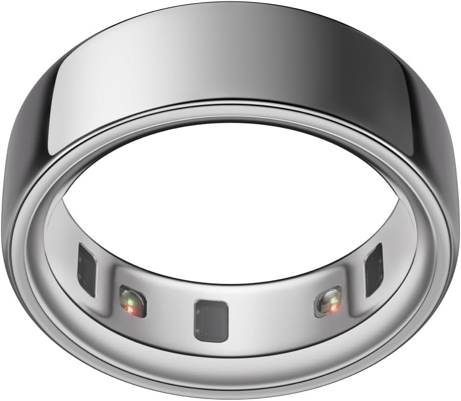 Oura Ring 4 – Smart Ring – Silver – Size 8 – Sleep, Activity, Women’s Health, AI Advisor, Up to 8 Days of Battery Life, Oura App, Android & iOS Compatible