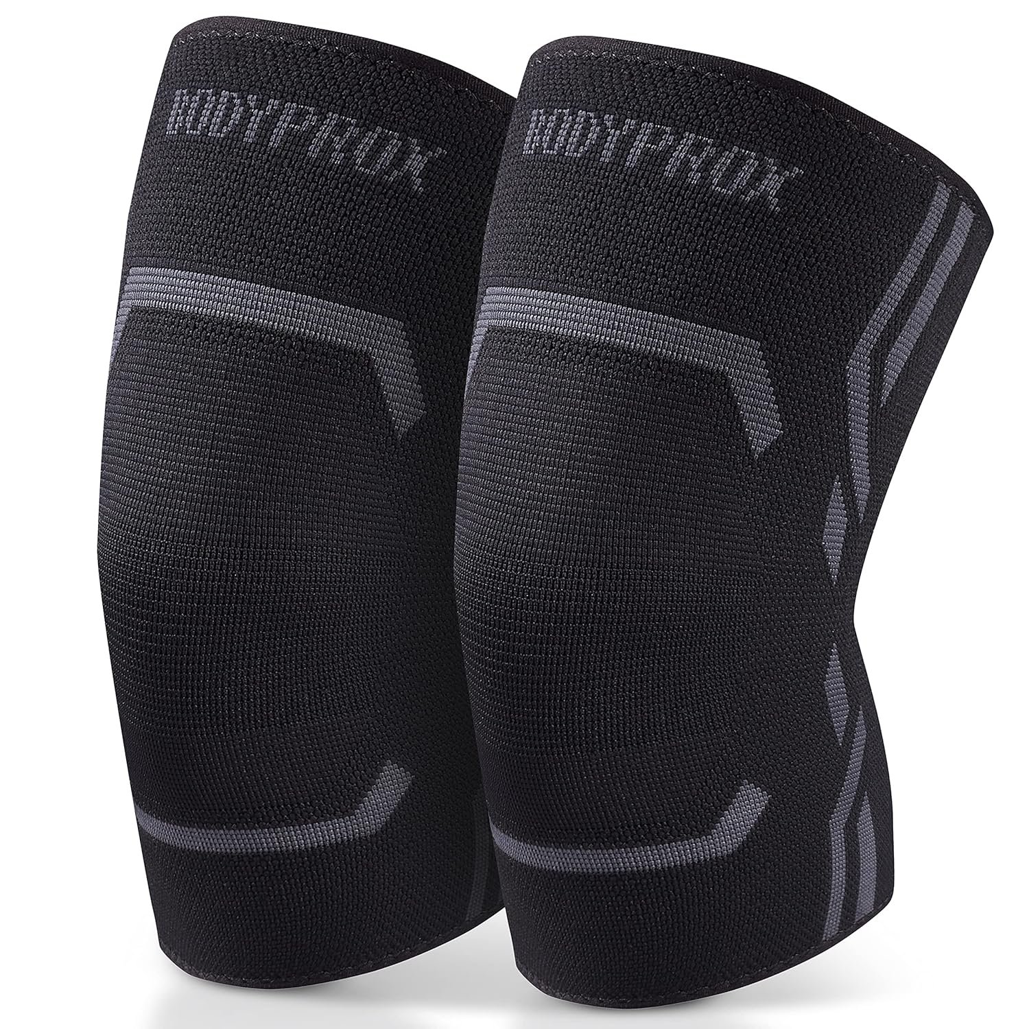 Bodyprox Knee Compression Sleeve for Men and Women (2 Pack), Knee Support Brace for Running and Work out (X-Large)…