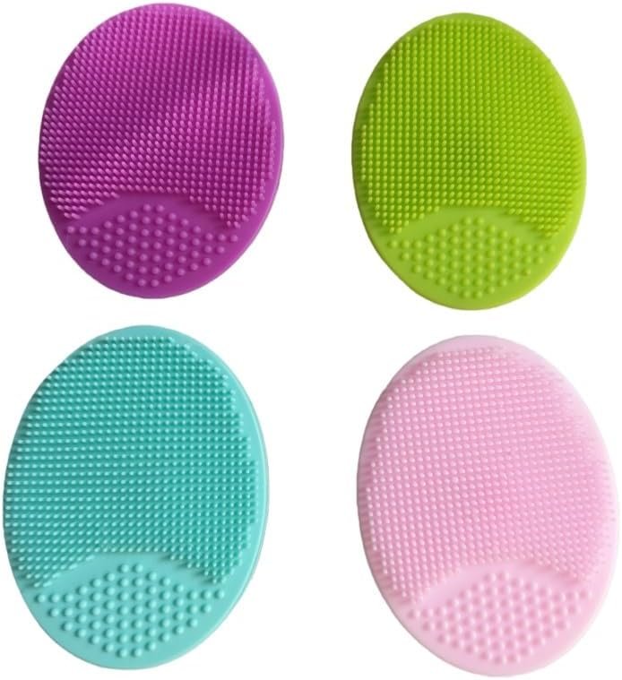 4 Pack Face Scrubber，Silicone Facial Cleansing Brush Face，Removes Blackheads and Deeply Cleans Pores, Exfoliating Facial Cleansing Brush Suitable for Men and Women