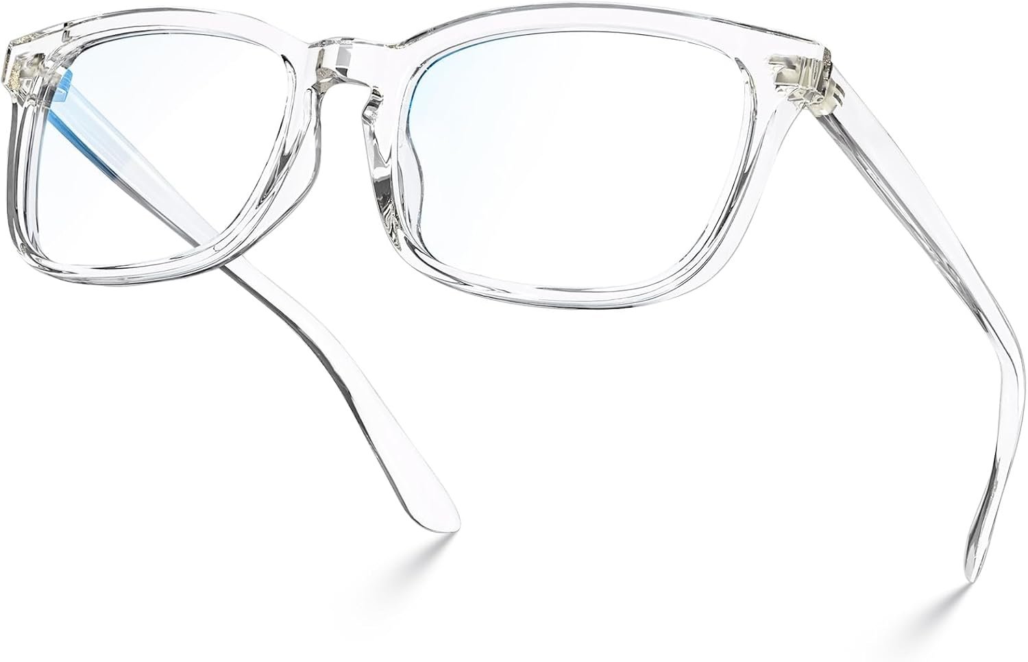 VISOONE Square Non-Prescription Anti Glare UV400 Fashion Computer Glasses | 99% Digital Screen Filter Lightweight Clear Lens Eyewear Gaming Office Trendy Blue Light Blocking Men Women MONTANA