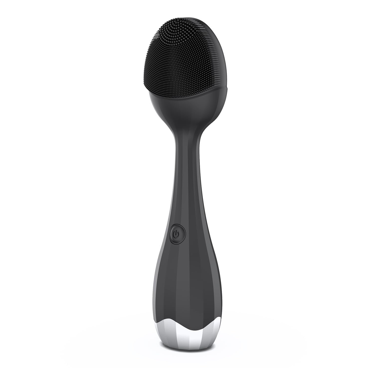Perry Ellis 4-Speed Facial Cleansing Brush for Men, Silicone Face Scrubber & Exfoliating Tool with Cooling Plate, IPX6 Waterproof Electric Face Cleanser, USB Rechargeable, 5-Hour Battery