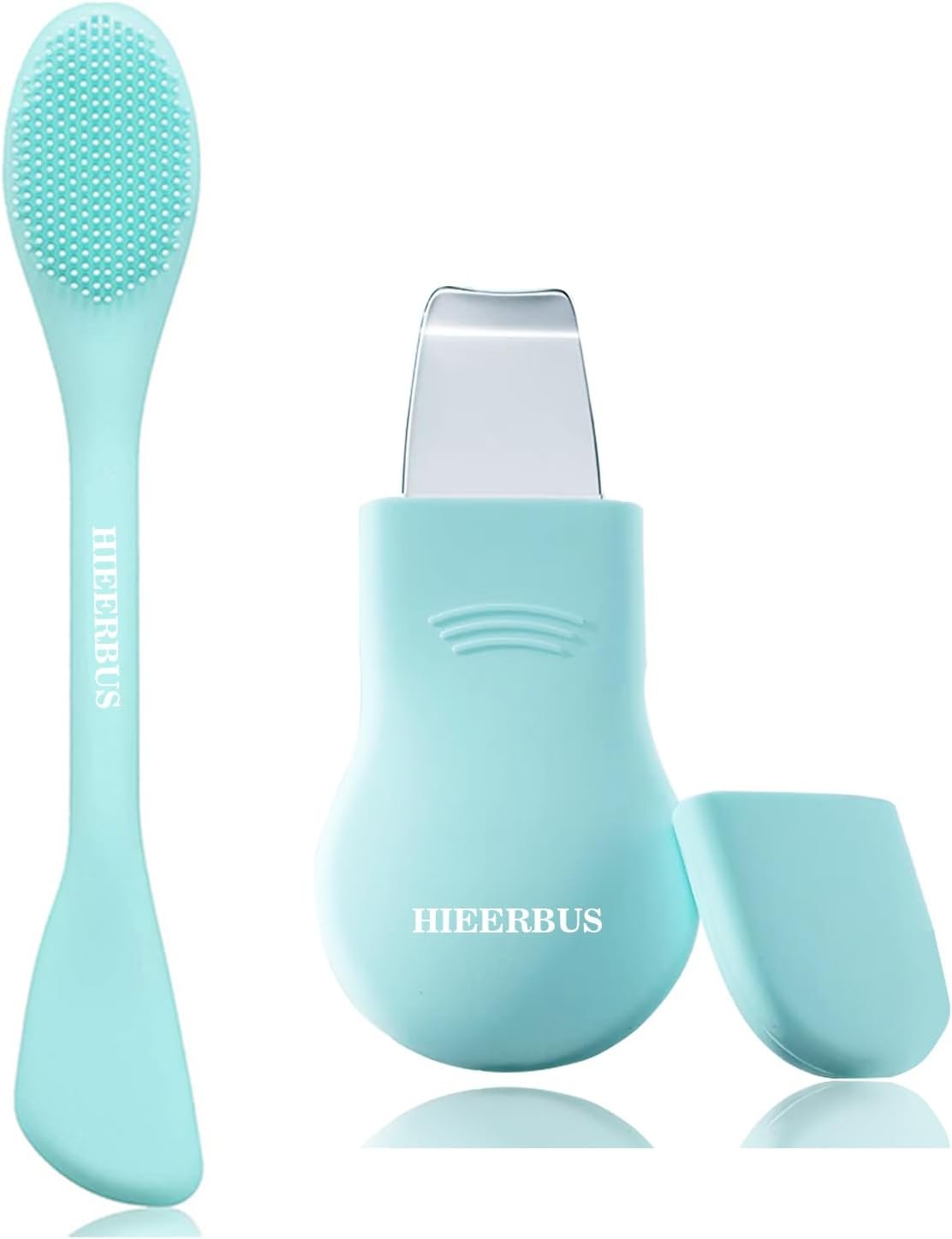 Blackhead Remover Tool,Black Head Remover for Face Nose-2 in 1 Pore Cleaning Brush Face Scrubber Skin Care Scraper Mask Applicator Spatula for Men Women Pore Cleansing (Blue)