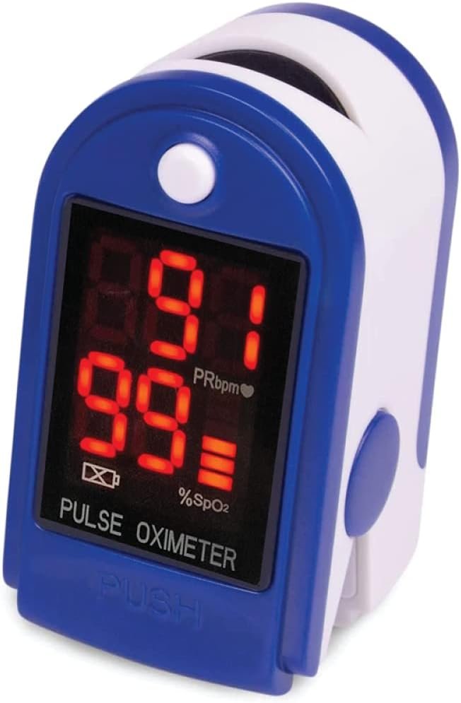 Roscoe Medical Finger Pulse Oximeter Oxygen Saturation Monitor – Pulse Ox Fingertip o2 Monitor for Pediatric and Adult – Sports and Aviation Use Only