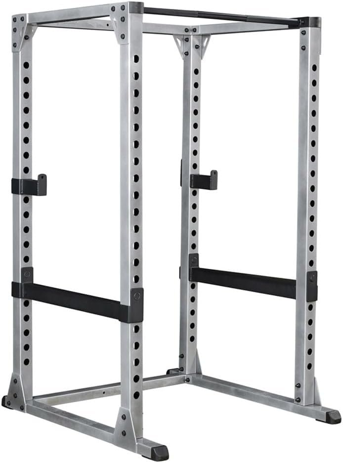 Body-Solid (GPR378 Power Rack – Heavy-Duty Steel Squat Cage with Adjustable Safety Bars and Chin-Up Bar for Home and Light Commercial Gym