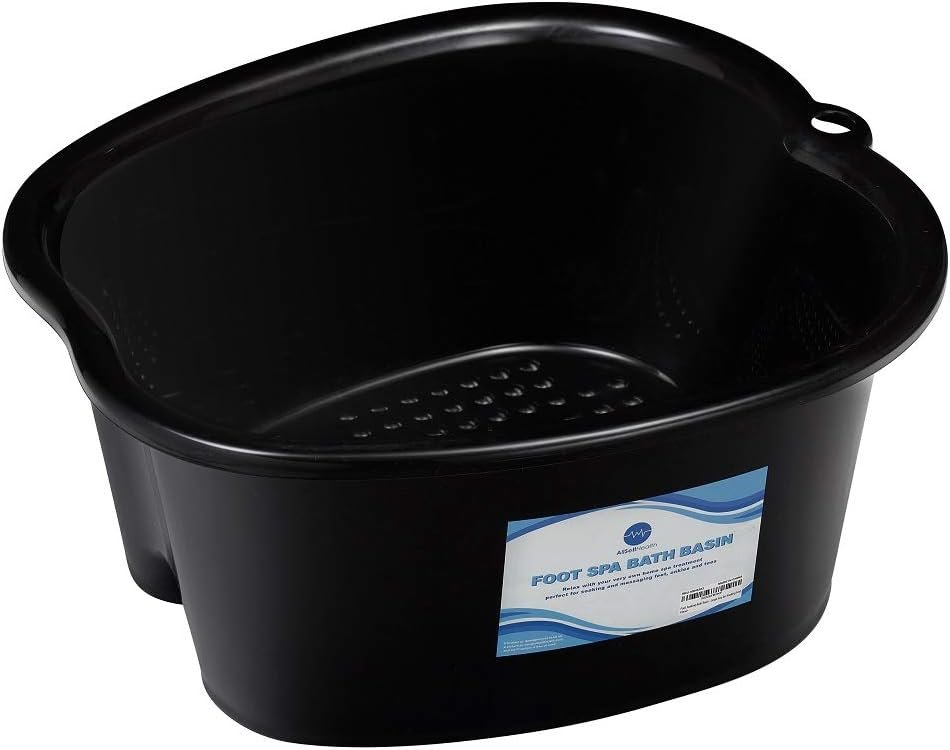 AllSett Health Foot Soaking Bath Basin – Large Size for Soaking Feet | Pedicure and Massager Tub for At Home Spa Treatment | Callus, Fungus, Dead Skin Remover