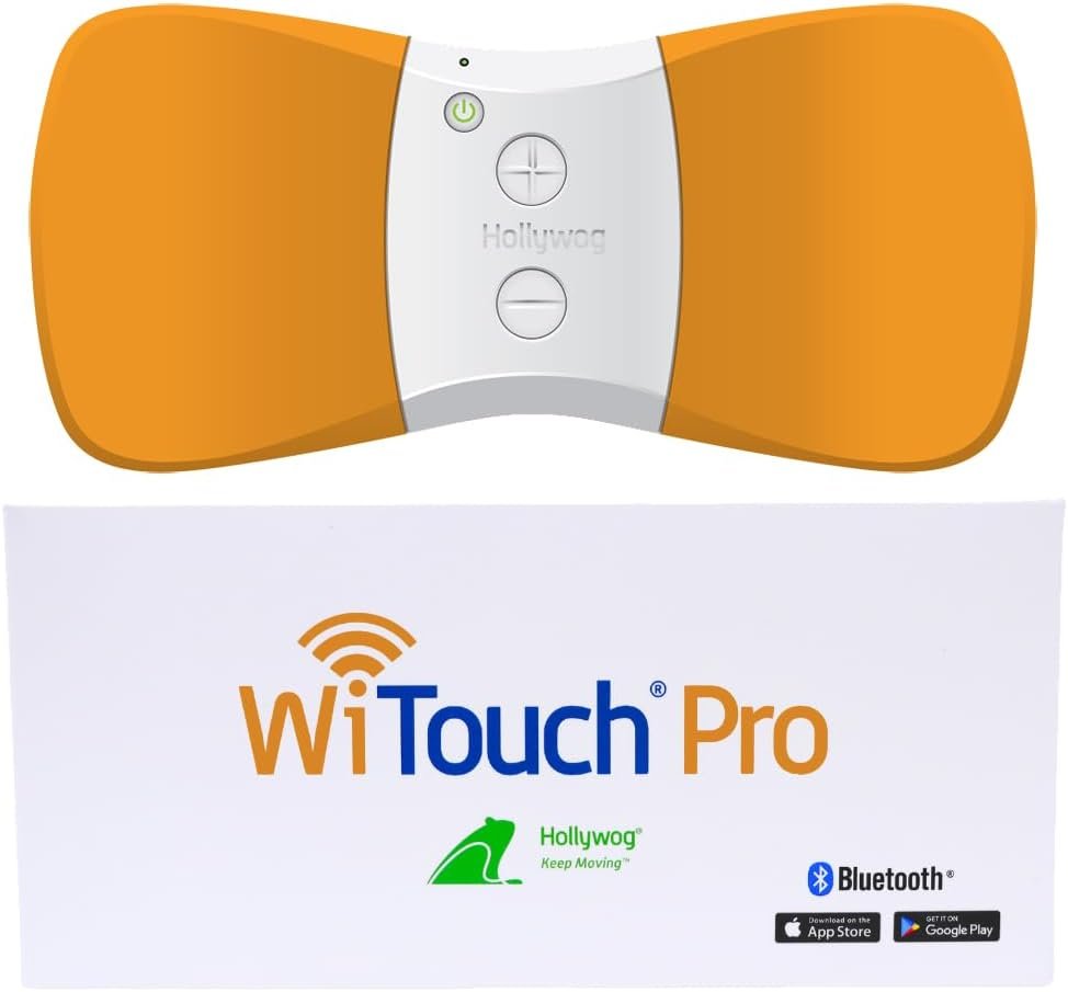 WiTouch Pro TENS Unit for Back Pain Relief & Recovery, Wireless, Wearable Muscle Stimulator, Made in USA, Gel Pads Included
