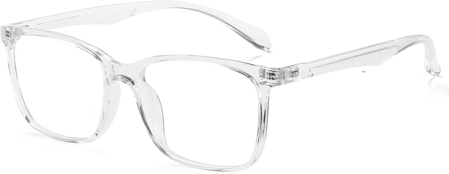 Blue Light Glasses Men Women Transparent Blue Light Blocking Computer Glasses Anti Eyestrain Lightweight Clear Frame