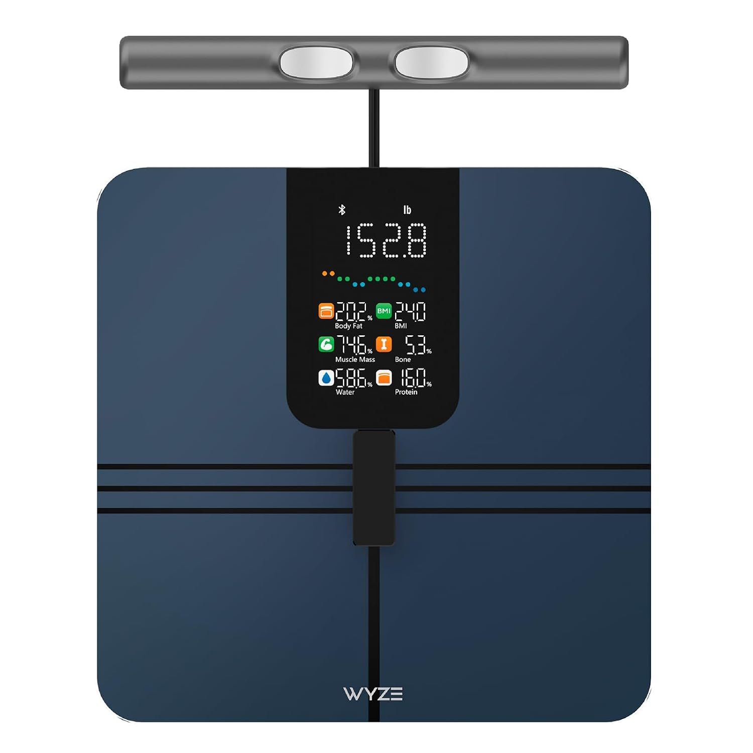Wyze Smart Scale BodyScan with Handle, 8-Electrode Body Composition Scale | Segmental Analysis, Scale for Body Weight, BMI, Body Fat & Muscle Mass, 4.7-inch LED Display, 400 lbs Capacity