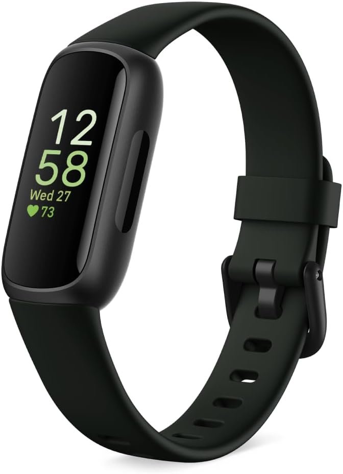 Google Fitbit Inspire 3 – Midnight Zen/Black – Small and Large Bands | Stress management, sleep tracking, 24/7 heart rate, 3-month Google Health Premium membership included, small and large bands