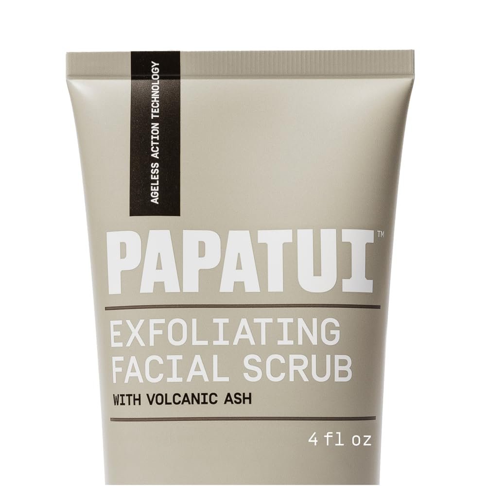 by Dwayne Johnson Exfoliating Face Scrub Fragrance-Free 4 fl oz | Exfoliating Face Scrub Smoothes Skin, Made with Peptides, Volcanic Ash, Niacinamide, & Hyaluronic Acid, Fragrance-Free