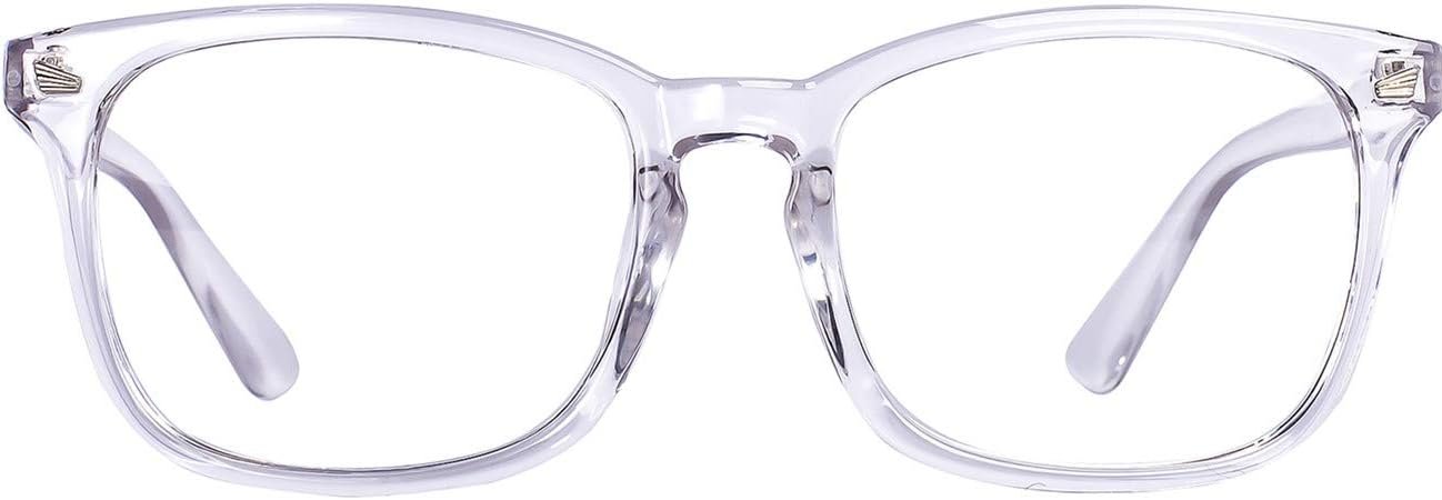 MAXJULI Blue Light Blocking Glasses,Computer Reading/Gaming/TV/Phones Glasses for Women Men(Transparent)