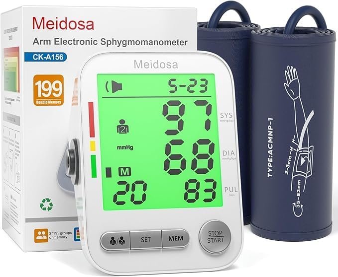 Blood Pressure Monitor for Home Use, Rechargeable Automatic Digital BP Machine